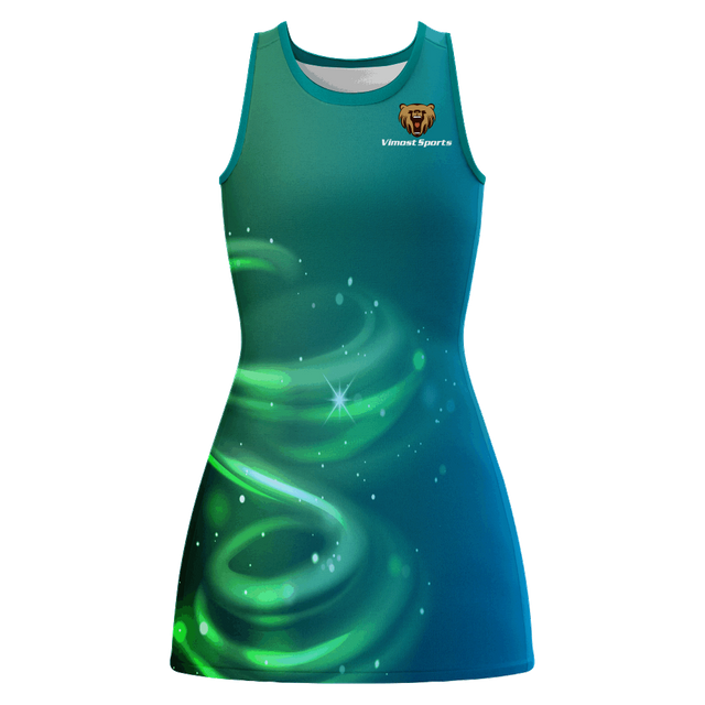 PURE bib standard jersey Plus Size Sleeveless Tennis skirt top Design Netball Uniform dress racerback Sublimation Women