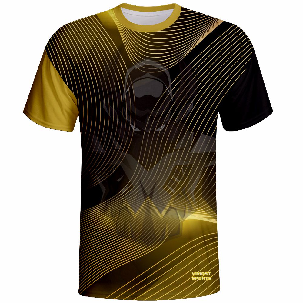 Custom Design Game Wear Polyester Printing V-neck Gaming Shirts 