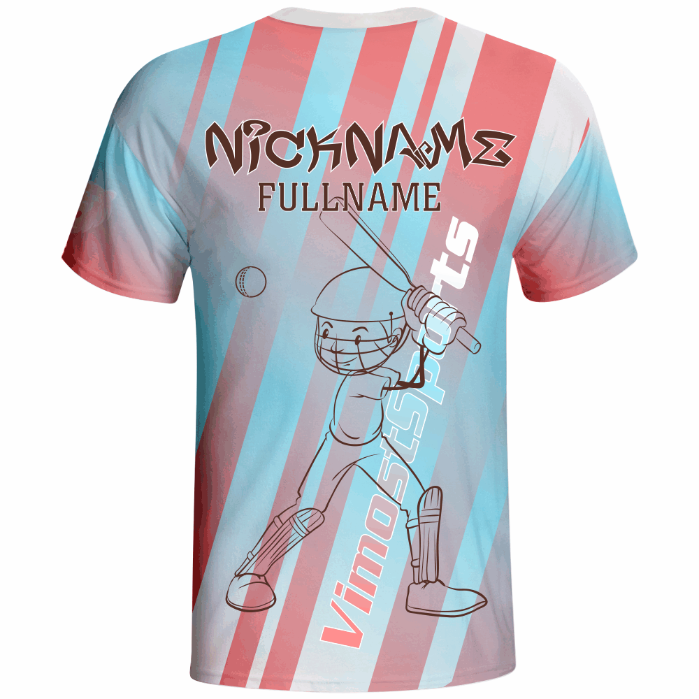 Polyester Round Neck Cricket Playing Shirts Custom Design for Team 