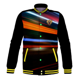 High Quality Full Buttons Baseball Jacket with Full Dye-sub Printing