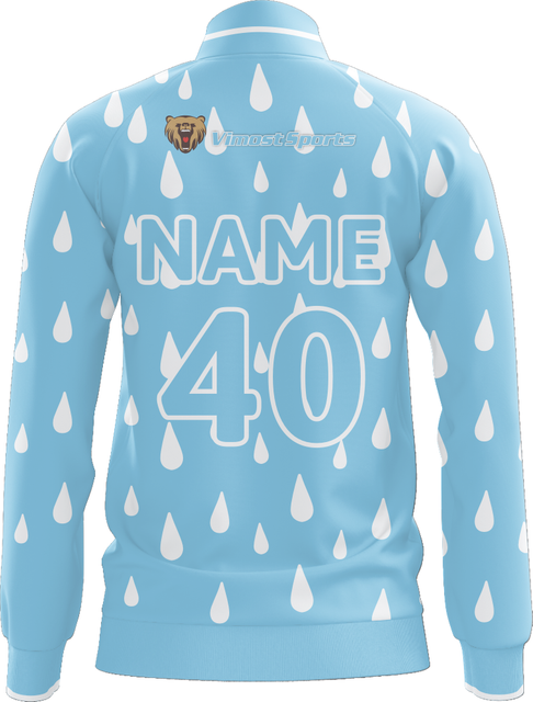 New Blue Sublimated Jacket with Water-drop Graphics