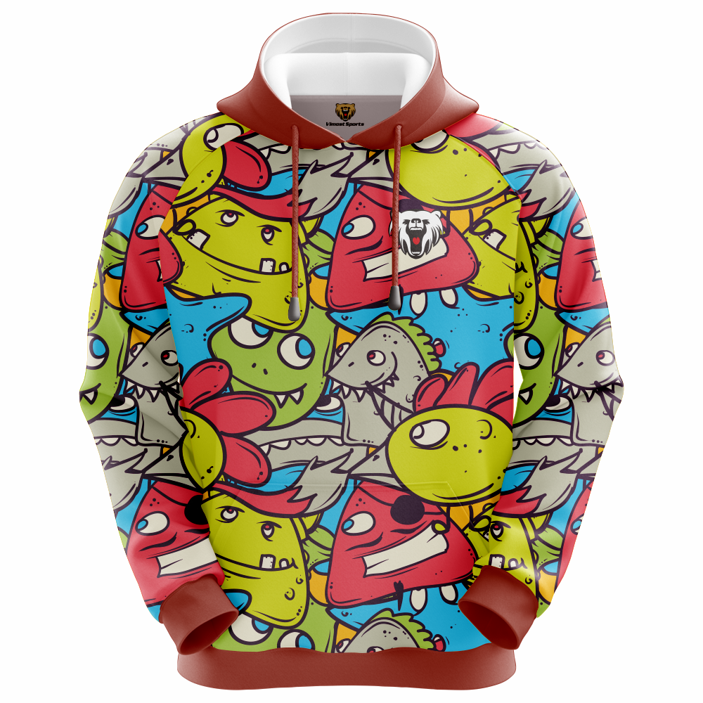 Custom Sublimated Cool Fashion Sublimated Man's Hoodies