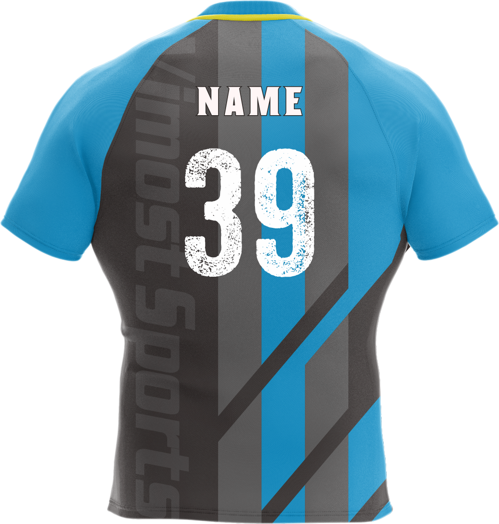  Wholesale Customized Sublimation Printed Quick Drying Men's Rugby Jerseys OEM Rugby Set 