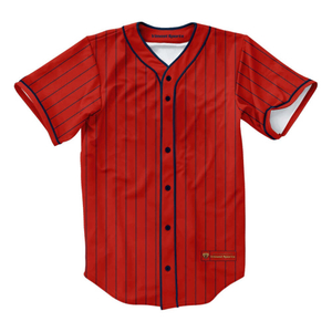  Sublimated Good Quality 100% Polyester Baseball Jerseys with Red Colors Customize for You