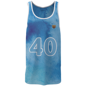 Hot 100% Polyester Sublimated Basketball Jerseys of Blue Colors