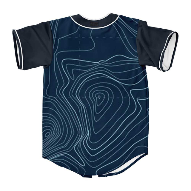 Full Printing Blue Baseball Jersey Factory Custom Design Full Buttons Down Baseball Jersey