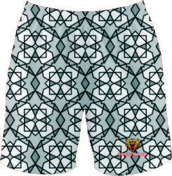 Grey Titled Pattern Sports Shorts for Daily Sports
