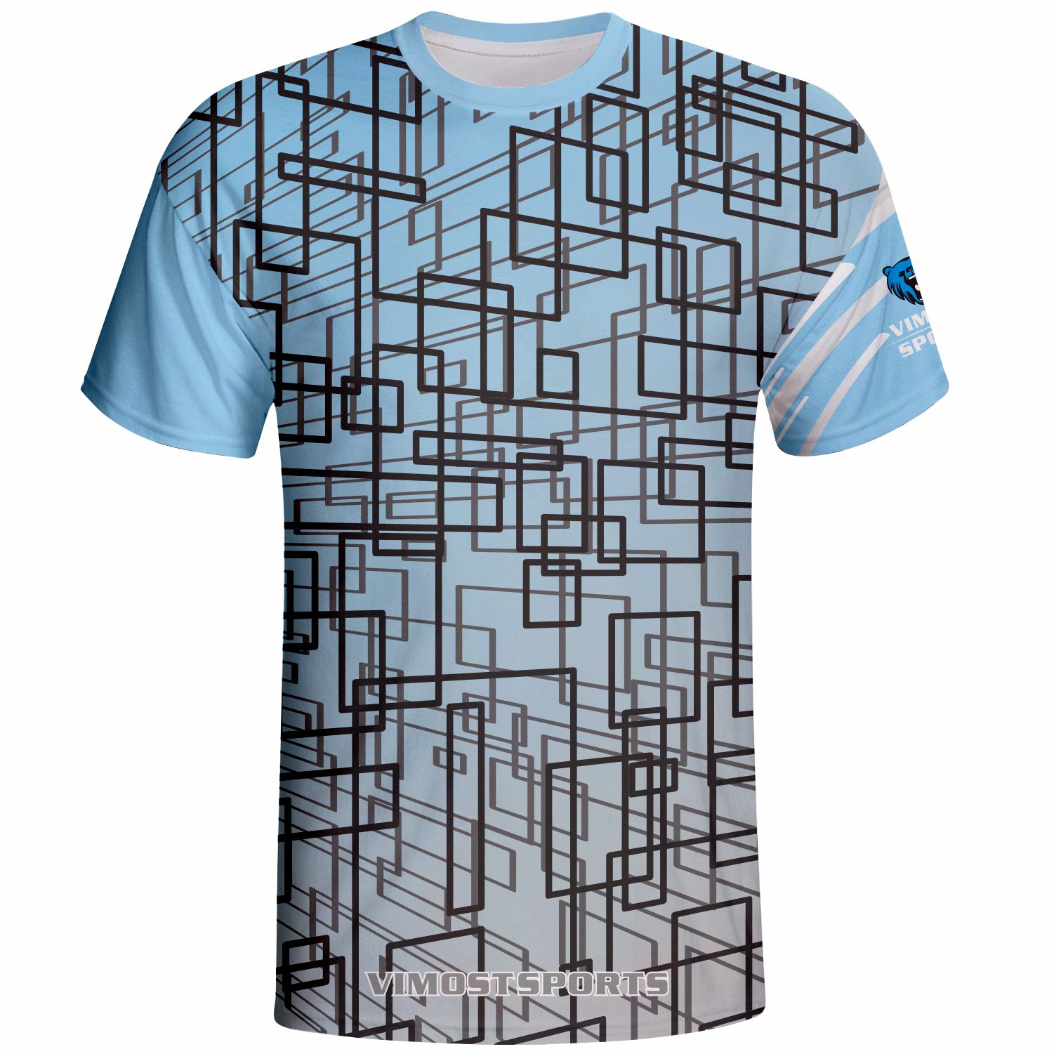 Latest Design Game Wear Polyester Printing V-neck Gaming Shirts Custom Name And Tag