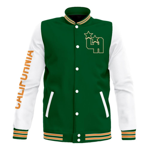 Newest Fashionable Polyester Fleecing Custom Baseball Jacket with No MOQ