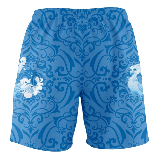  Sublimated Yellow Blue Basketball Shorts /custom Basketball Wear