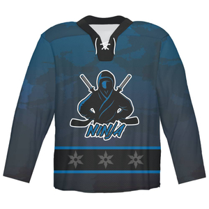 Custom Lace Up Ice Hockey Jersey Sublimation Grey Team Hockey Jersey