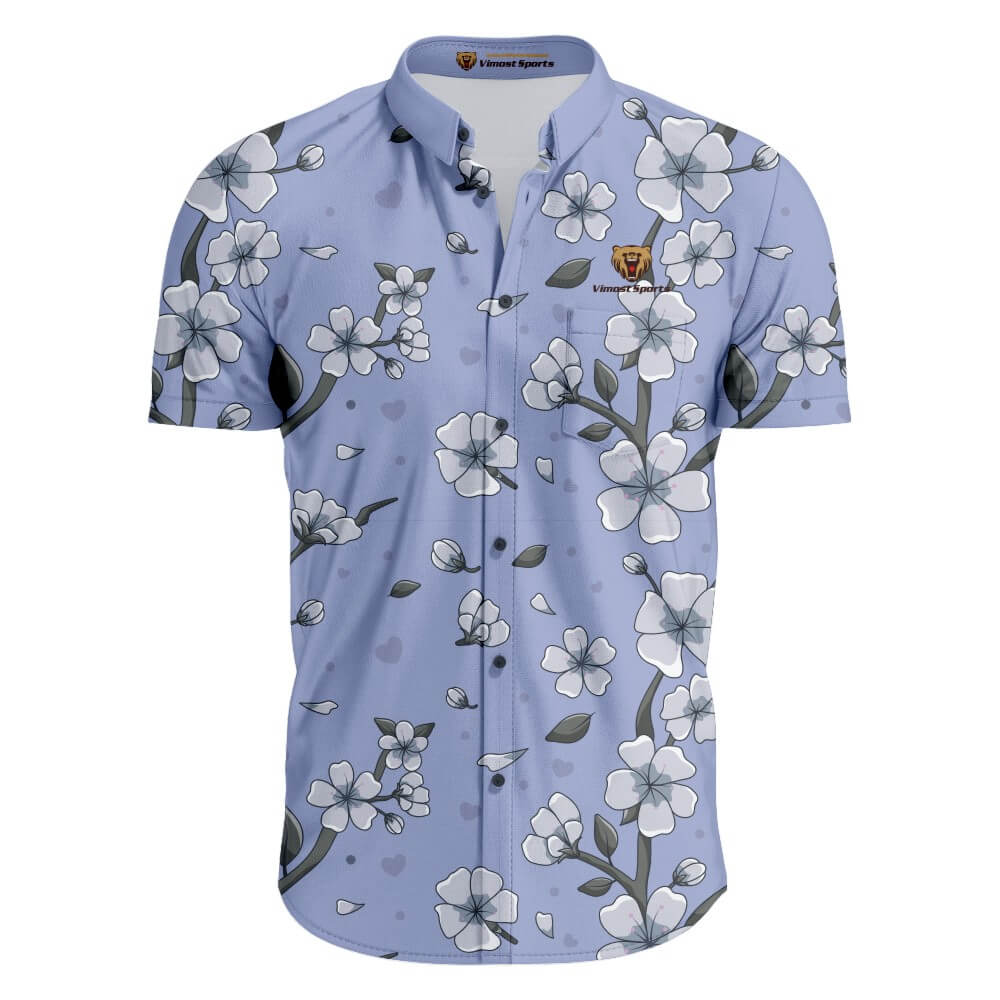 All Flowers Polo Shirts Full Buttns Up