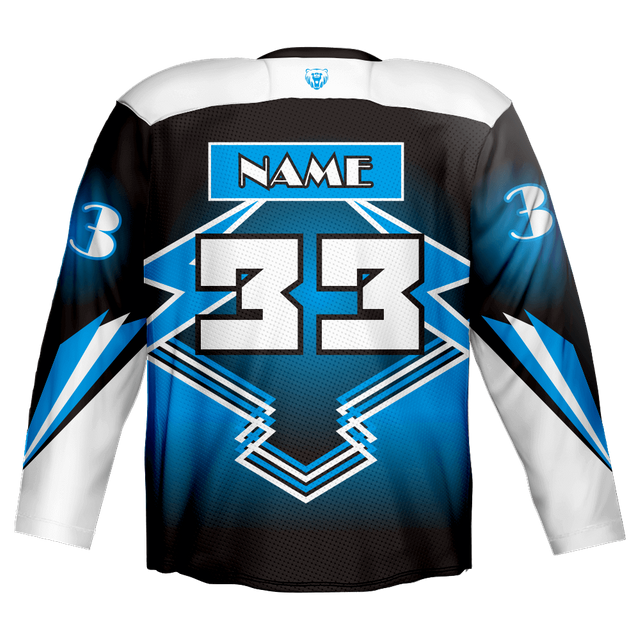 high quality team ice hockey jersey custom made sublimation V-neck hockey shirts