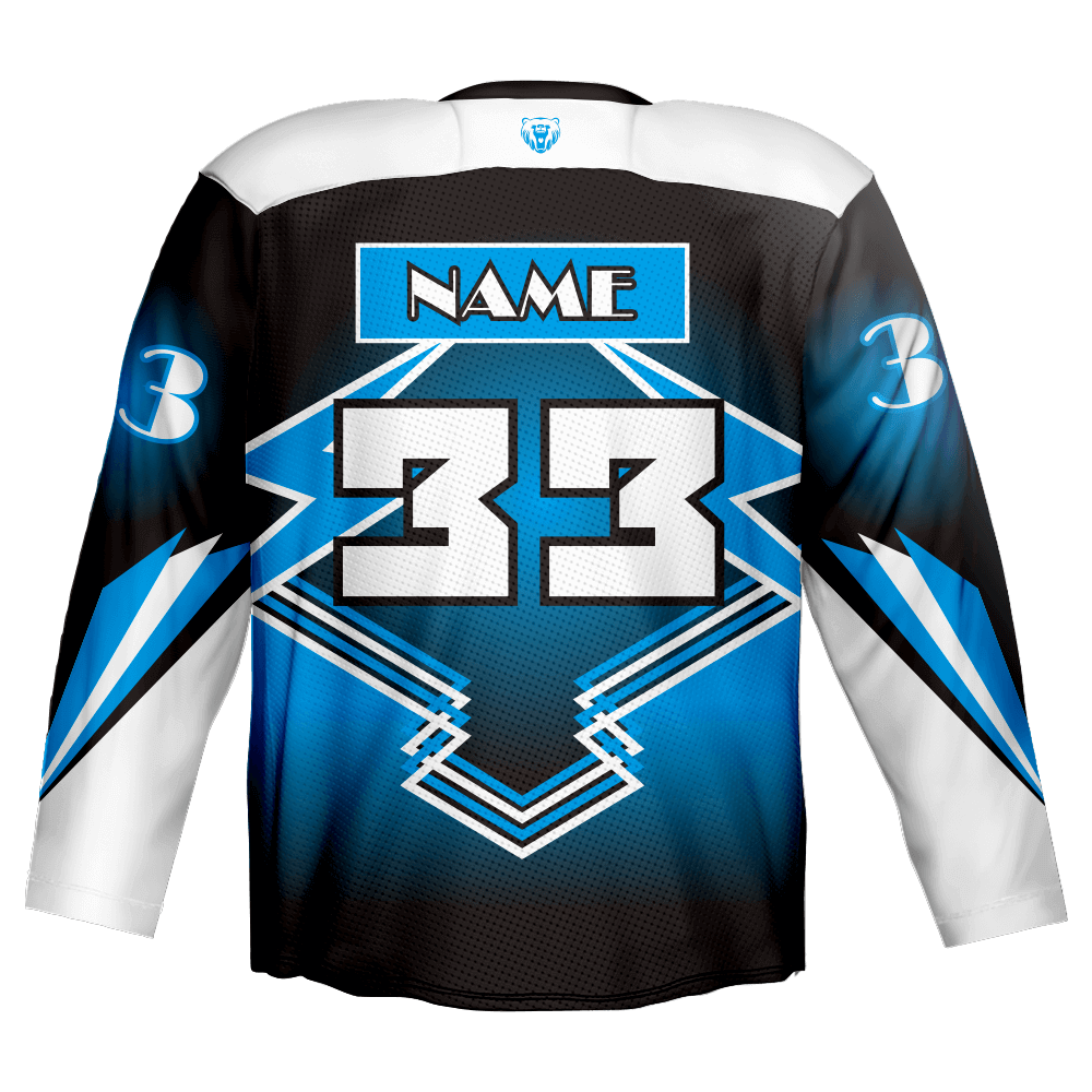 Custom Professional Goalie Cut Sublimated Ice Hockey Wear Practice Laced Collar Black Ice Hockey Jerseys Made in China
