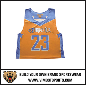 2023 Vimost Fashion Custom Sublimation Lacrosse Reversible Pinnies