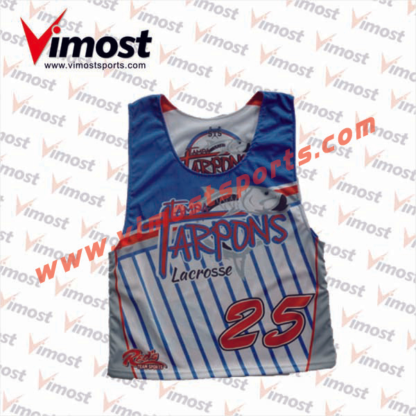 2023 Vimost Fashion Custom Sublimation Lacrosse Reversible Pinnies