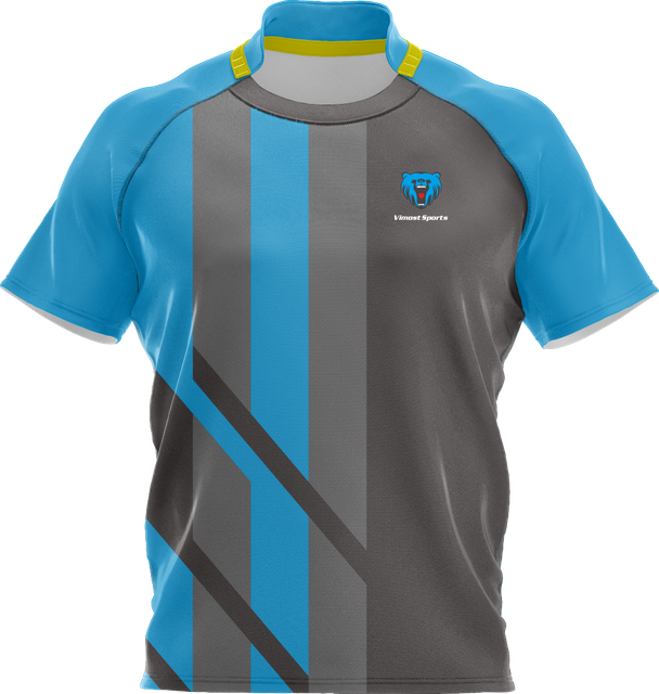  Wholesale Customized Sublimation Printed Quick Drying Men's Rugby Jerseys OEM Rugby Set 