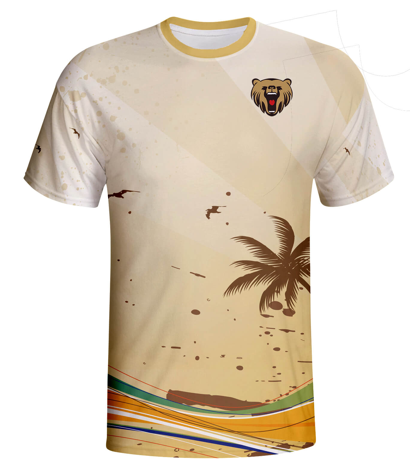 Sublimated 100% Polyester Good Quality Tee Customize Your Color And Patterns You Need