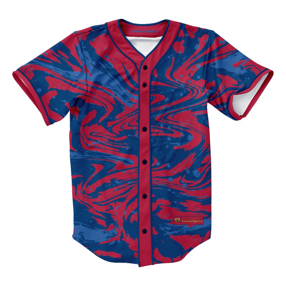 Club Custom Sublimated Man’s Baseball Jersey Crazy Print