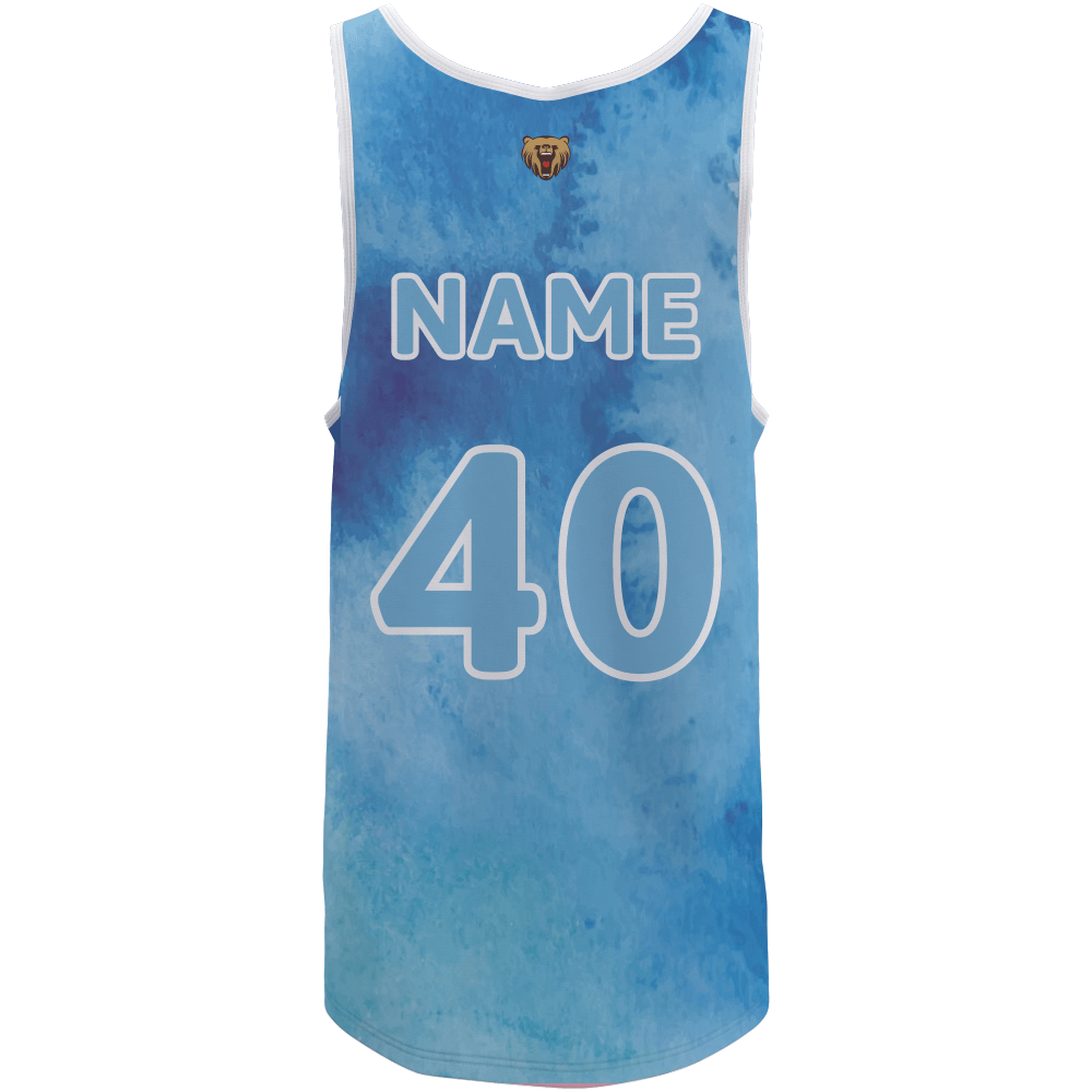 Hot 100% Polyester Sublimated Basketball Jerseys of Blue Colors