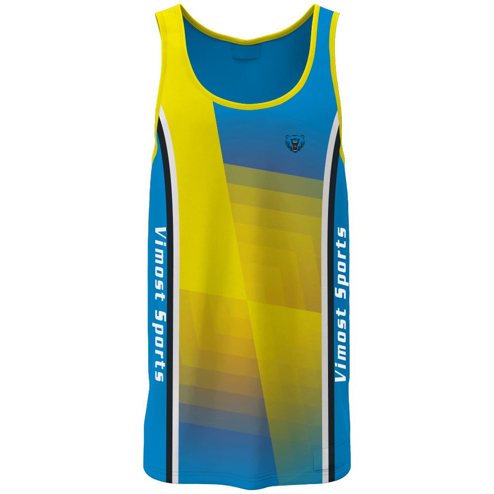 2022 Sublimated 100% Polyester Breathable Basketball Jerseys of Blue And Yellow Colors