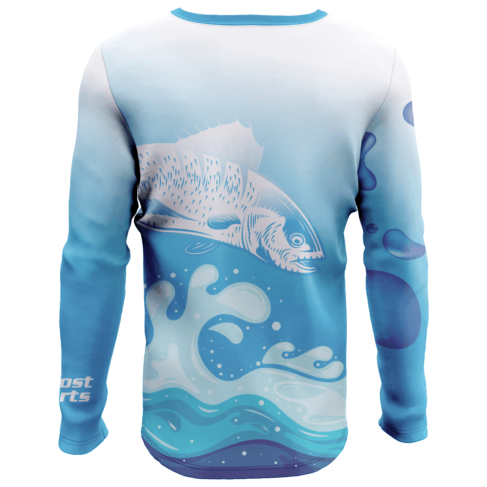 Fish Sublimation Print Uv Protection Breathable Quick Dry Customized Fishing Shirt