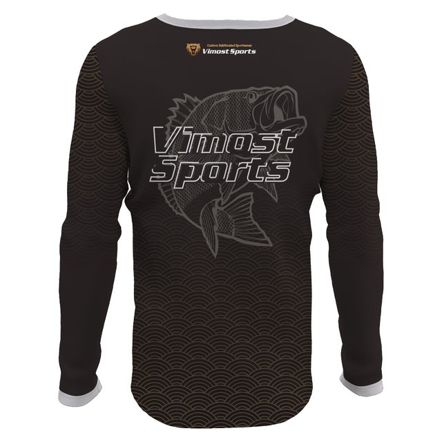 Custom High Quality Sublimation Print Quick Drying Breathable Fish Shirt Long Sleeve Polo Fishing Shirts