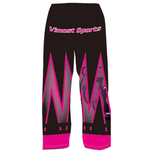 Vimost Sublimated Ice Hockey Pants in Black And Pink Color for Men 