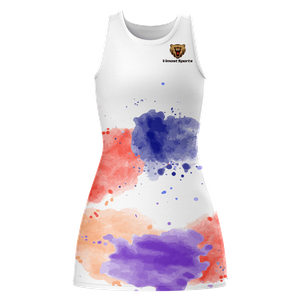 Custom Sublimation Girl's Netball A-line Dress With Colorful Designs