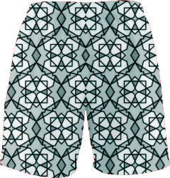 Grey Titled Pattern Sports Shorts for Daily Sports