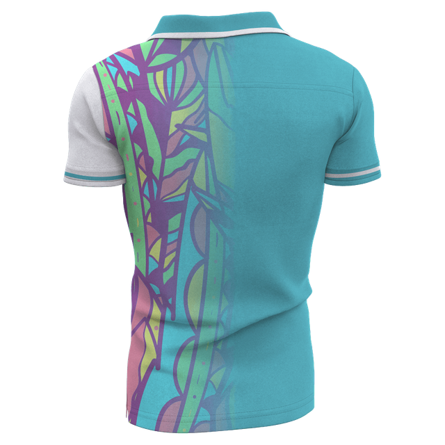 Colorful Sublimation Custom Full Buttons Man's Cool Holiday Fashion Polo Shirts 