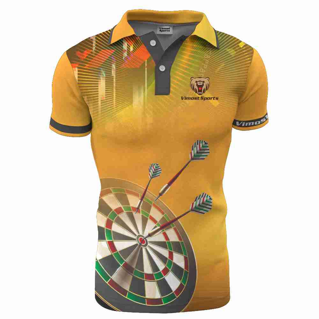 Polyester Darts Jersey Sublimation Men's Playing Darts Shirts