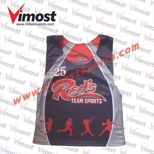 2023 Vimost Fashion Custom Sublimation Lacrosse Reversible Pinnies