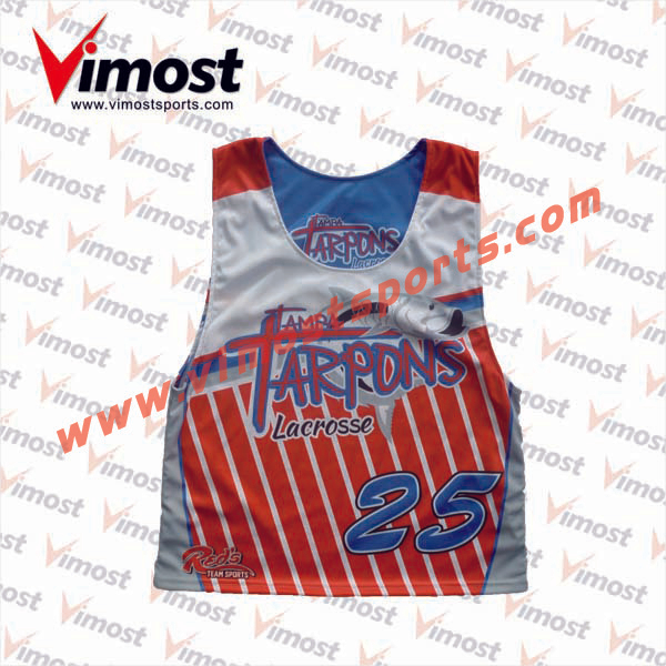 2023 Vimost Fashion Custom Sublimation Lacrosse Reversible Pinnies