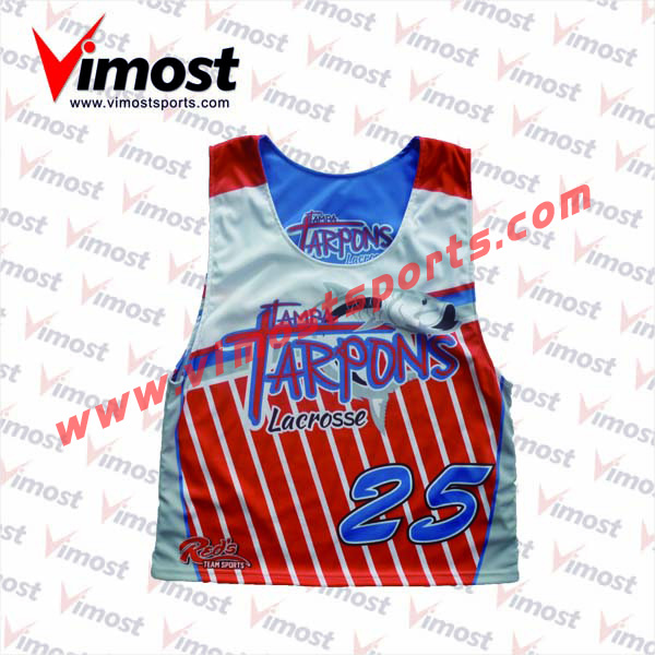 2023 Vimost Fashion Custom Sublimation Lacrosse Reversible Pinnies