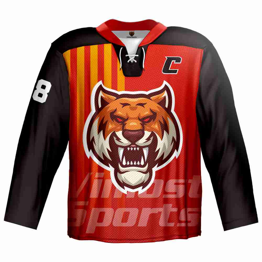 Sublimated 100% Polyester Custom Ice Hockey Jersey of Good Qualitty