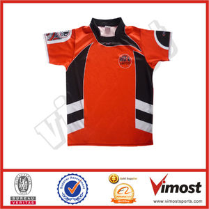 Custom Unique Designs Rugby Wear /Orange Black Rugby Shirts