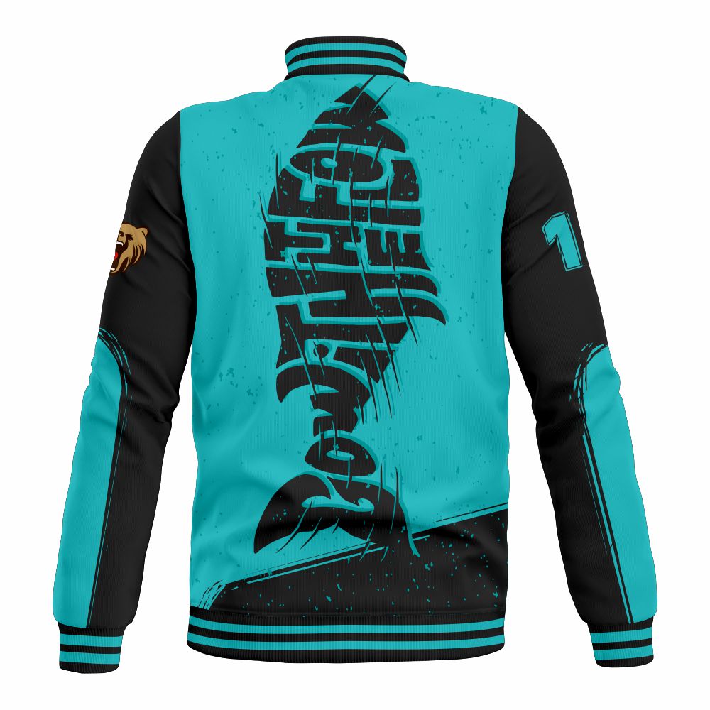 Custom Green Leaves Baseball Jacket Plus Size Men's Jacket