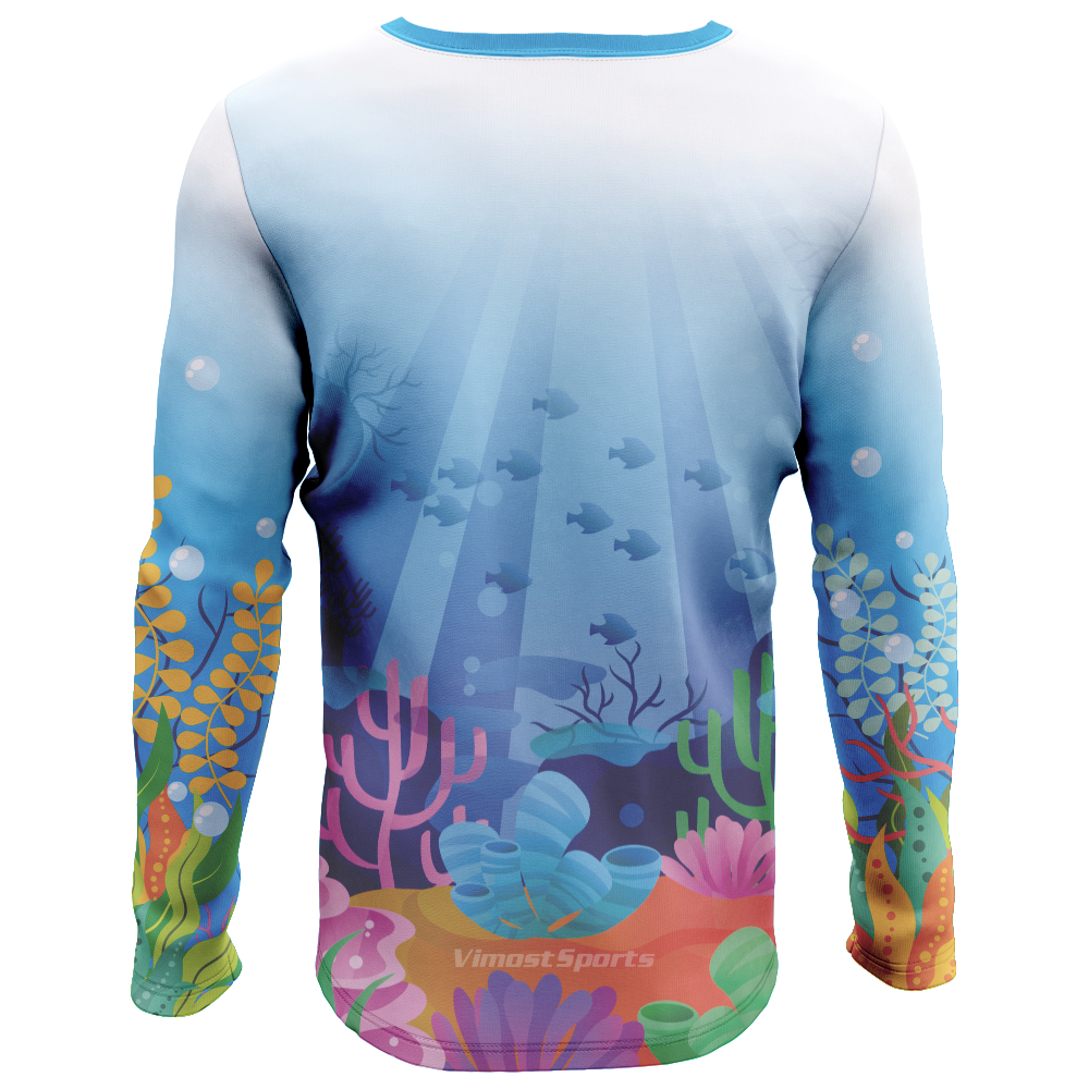 Custom Your Design Sublimation Fishing Jersey Uv Protection Tshirts Men Quick Dry UPF 50+ Long Sleeve Fishing Shirts