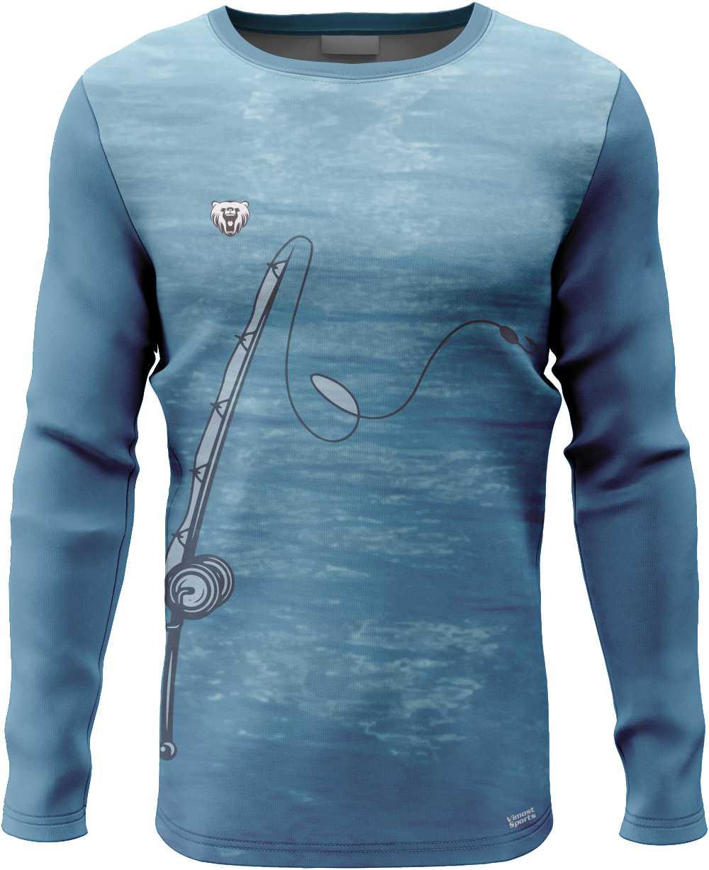 Custom Your Design Sublimation Fishing Jersey Uv Protection Tshirts Men Quick Dry UPF 50+ Long Sleeve Fishing Shirts