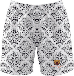Grey Titled Pattern Sports Shorts for Daily Sports