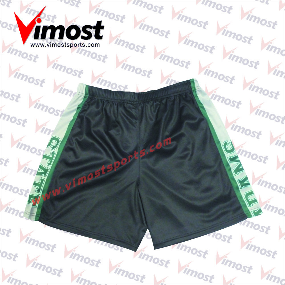 100% Polyester Fabric Elastic Band with Lace Lacrosse Shorts