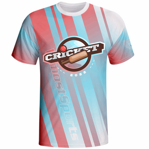 Polyester Round Neck Cricket Playing Shirts Custom Design for Team 