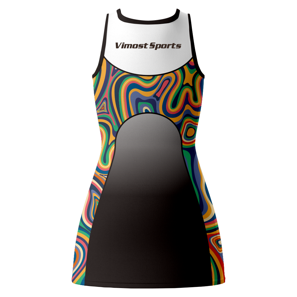 Round Neck Custom Netball Dress with Full Sublimation Printing