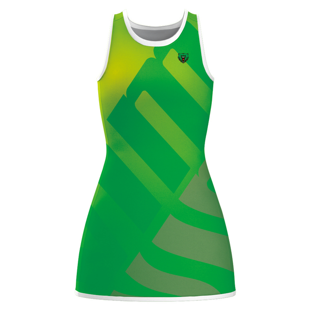 Fashionable Full Custom Sublimated Netball Dress with Round Neck