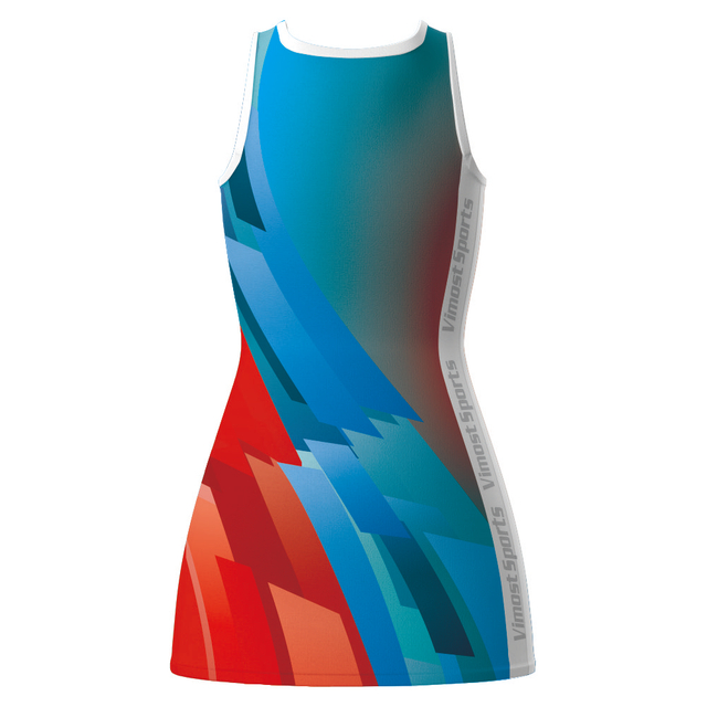 Hot Full Custom Sublimated Netball Dress with Lycra Fabric for Wholesale
