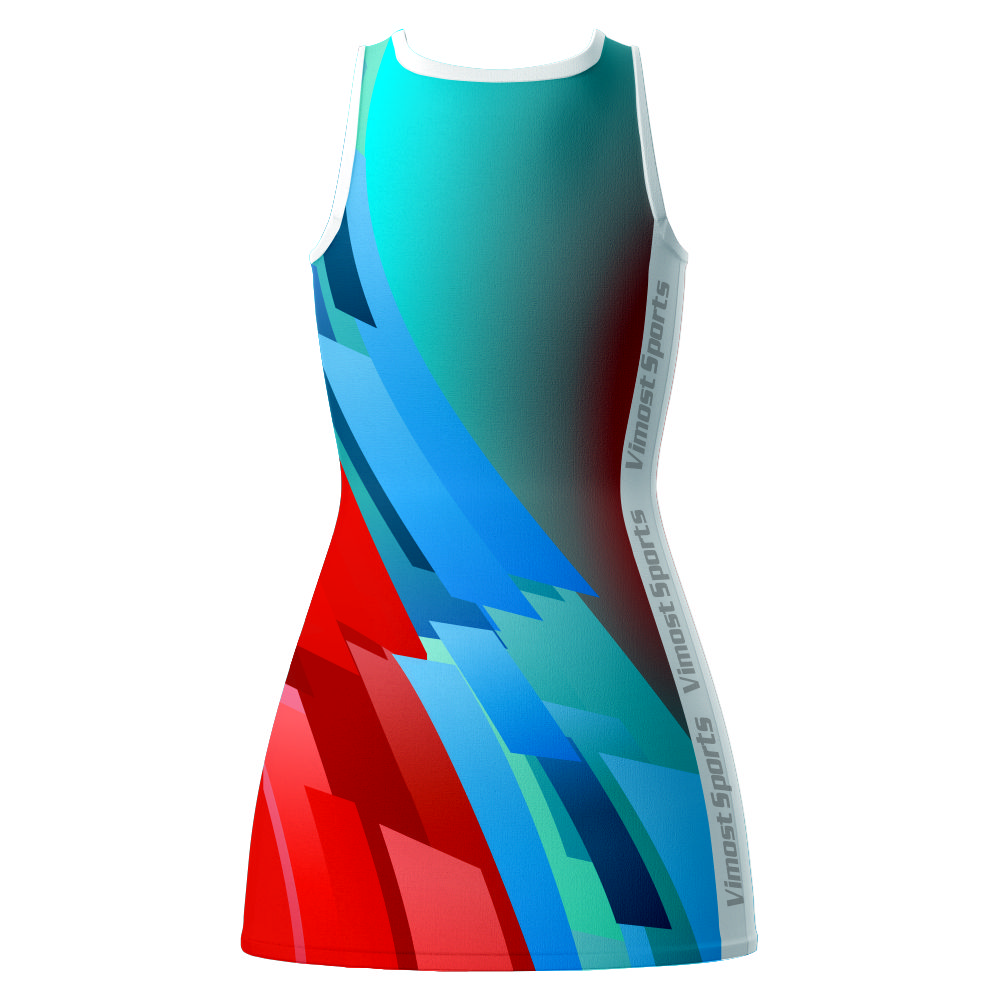 Hot Full Custom Sublimated Netball Dress with Lycra Fabric for Wholesale