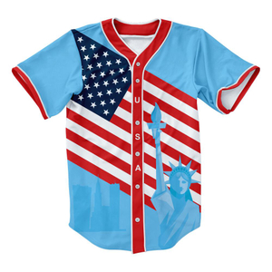Custom Men's Baseball Jersey Sublimation Fashion Botton Down Baseball Jersey