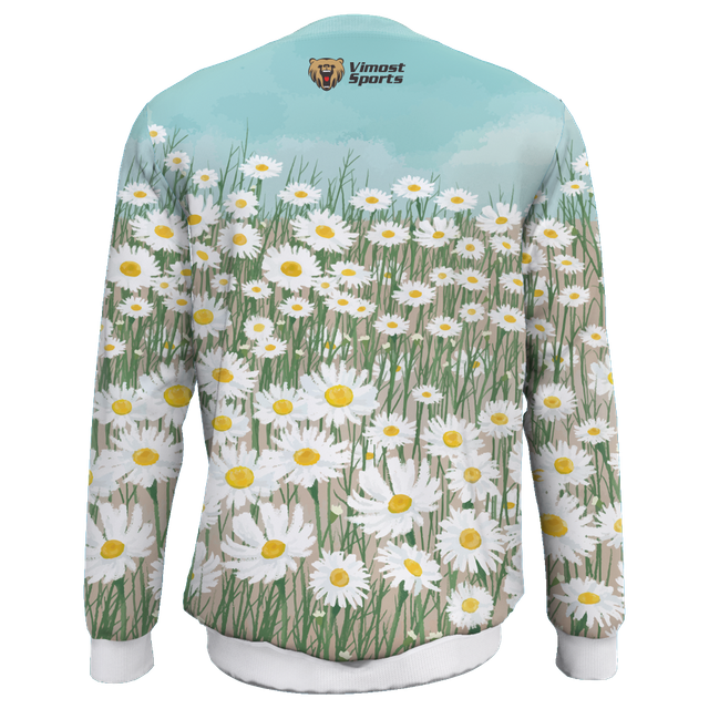 Flower Layout Warm Sweaters by 100% polyester material