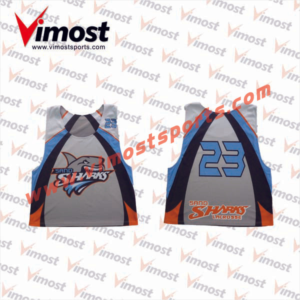2023 Vimost Fashion Custom Sublimation Lacrosse Reversible Pinnies